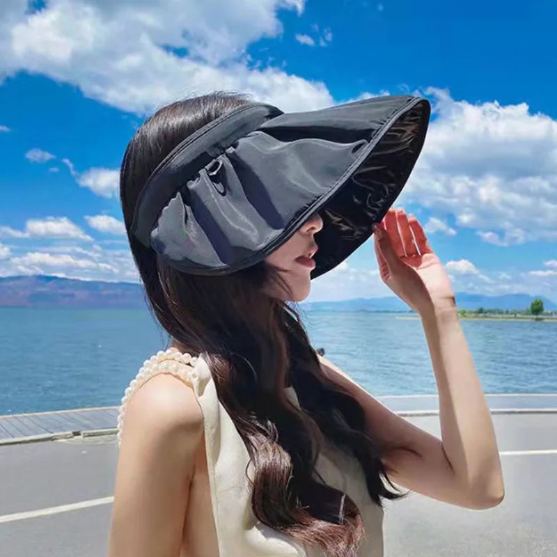 Women's UPF 50+ Foldable Sun Hat – 2-in-1 UV Headband Cap