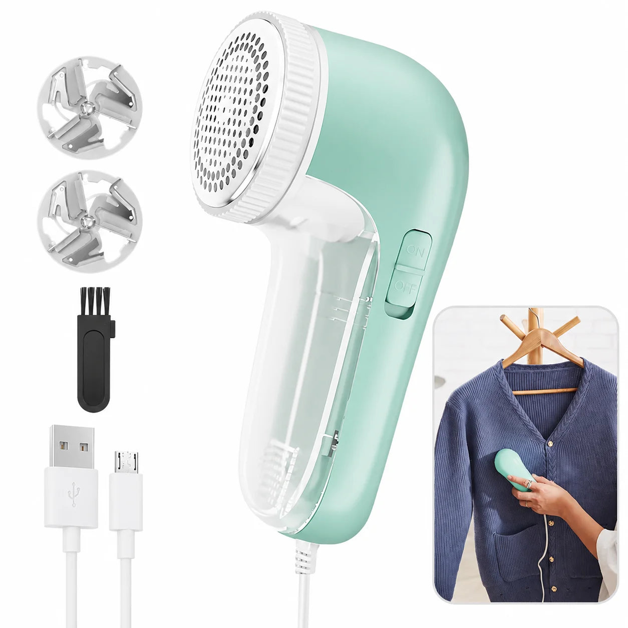 Electric Fabric Shaver & Lint Remover – Portable USB Trimmer