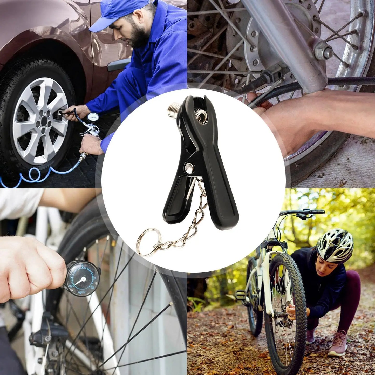 Bicycle Tire Inflator Nozzle | US to UK Bike Pump Adapter
