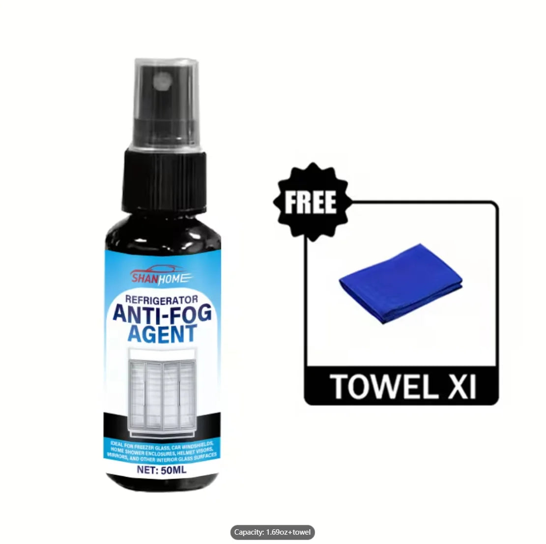 Nano Anti-Fog Spray 50ml – Clear Freezer Glass & Mirror Coat