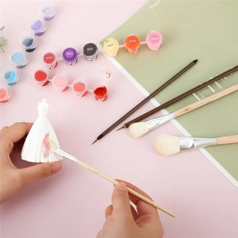 A36T-11Pcs Brushes For Glazing,Wooden Pottery Glaze Brushes For Pottery Acrylic, Art Brushes Set For Painting Artists Peaceful Pleasures Health and Wellness