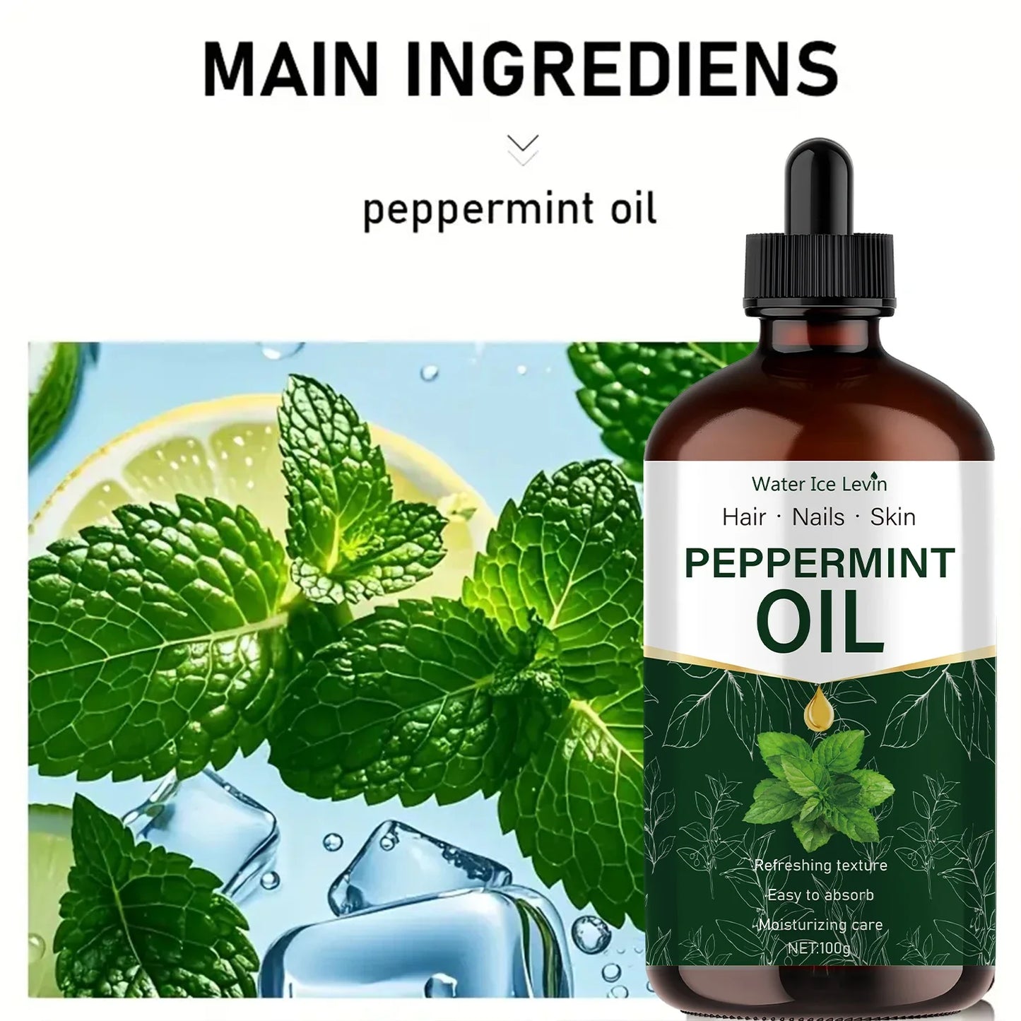100g Peppermint Essential Oil – Natural, Moisturizing, Hypoallergenic