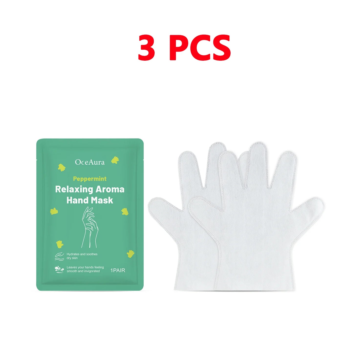 OceAura Peppermint Hand Mask Gloves – Deep Moisturizing Treatment