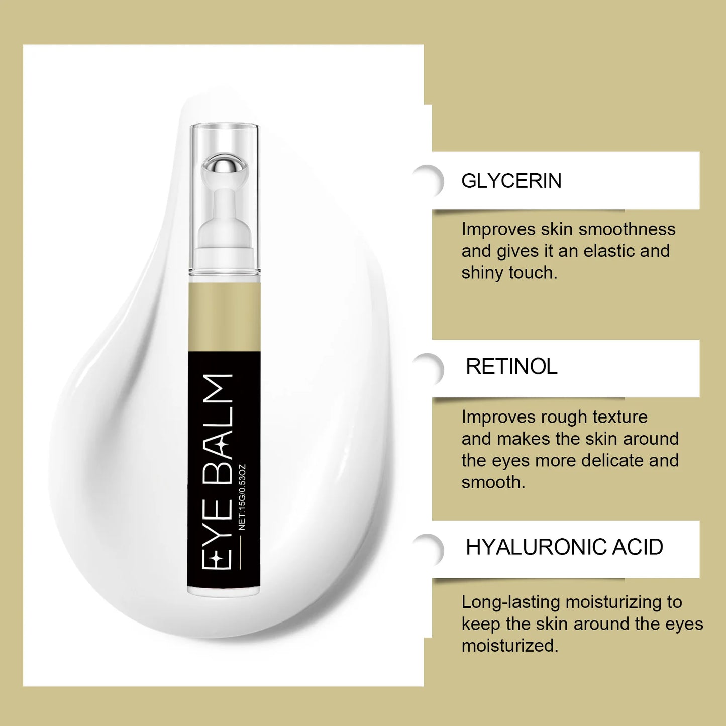 Retinol Eye Cream – Dark Circles, Anti-Aging & Moisturizing
