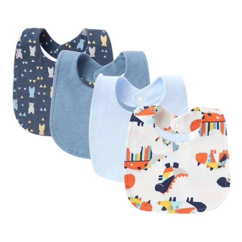 Baby Bandana Bibs 4-Pack | Soft Cotton Drool & Teething Bibs
