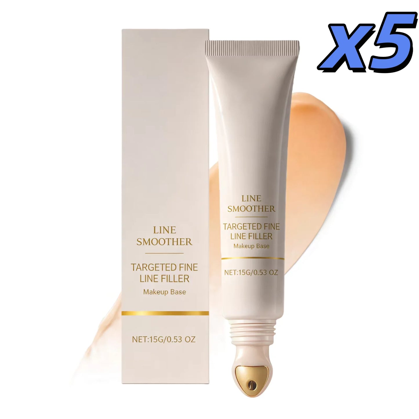 Makeup Primer Pore Eraser Wrinkle Smoothing Face Lifting Smooth Skin Sheer Adherent Lightweight Deep Hydrating Face Base Cream Peaceful Pleasures Health and Wellness 5 x 15g boxed