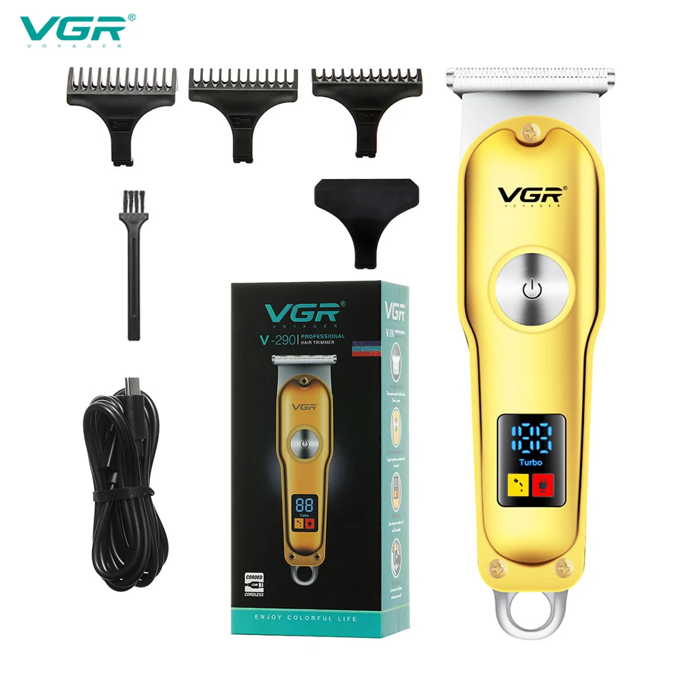 VGR 290 Mini Hair Cutting Machine Cordless Electric Hair Clipper Professional Bald Haircut Machine Barber Hair Trimmer for Men Peaceful Pleasures Health and Wellness 290 usb