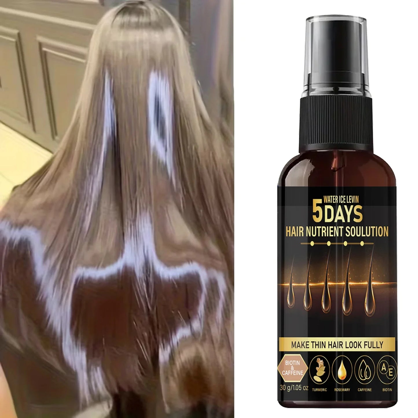 Biotin & Caffeine Hair Oil – Rosemary & Turmeric for Thicker Hair