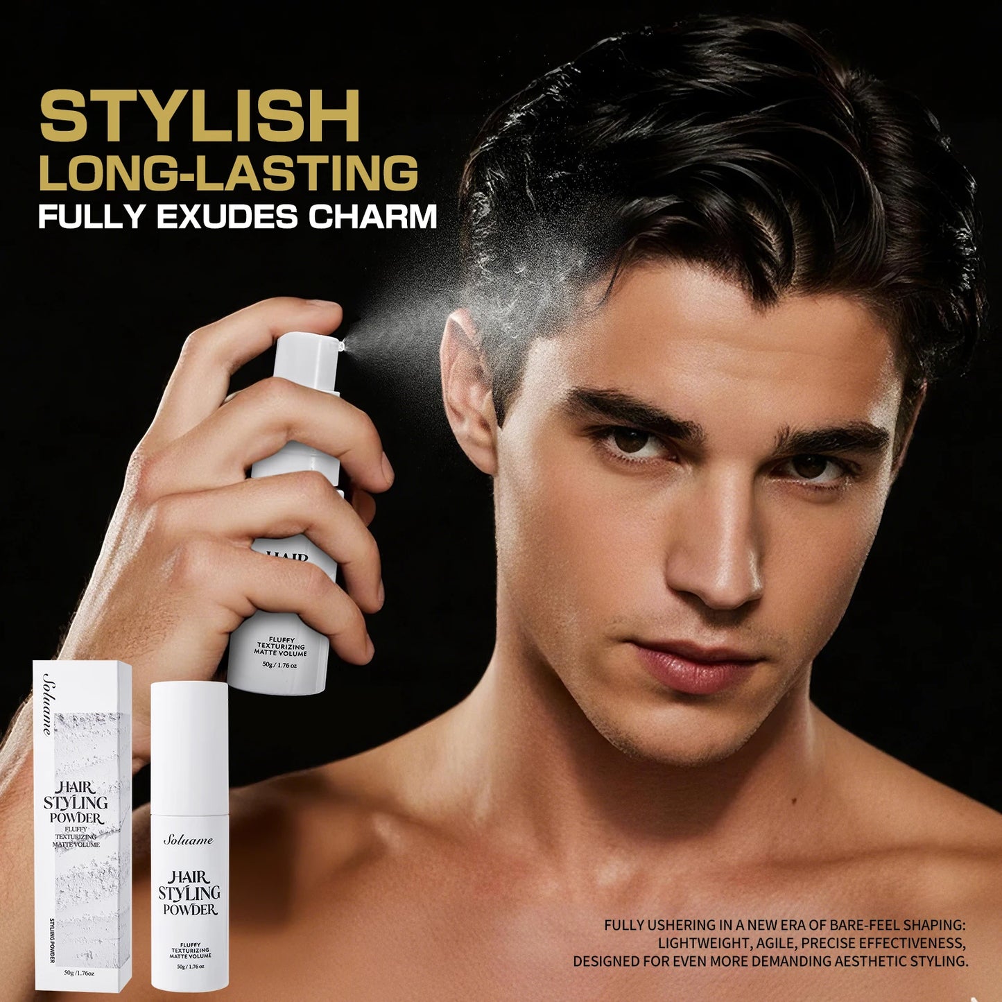 Hair Styling Powder for Men with Volumizing Texture
