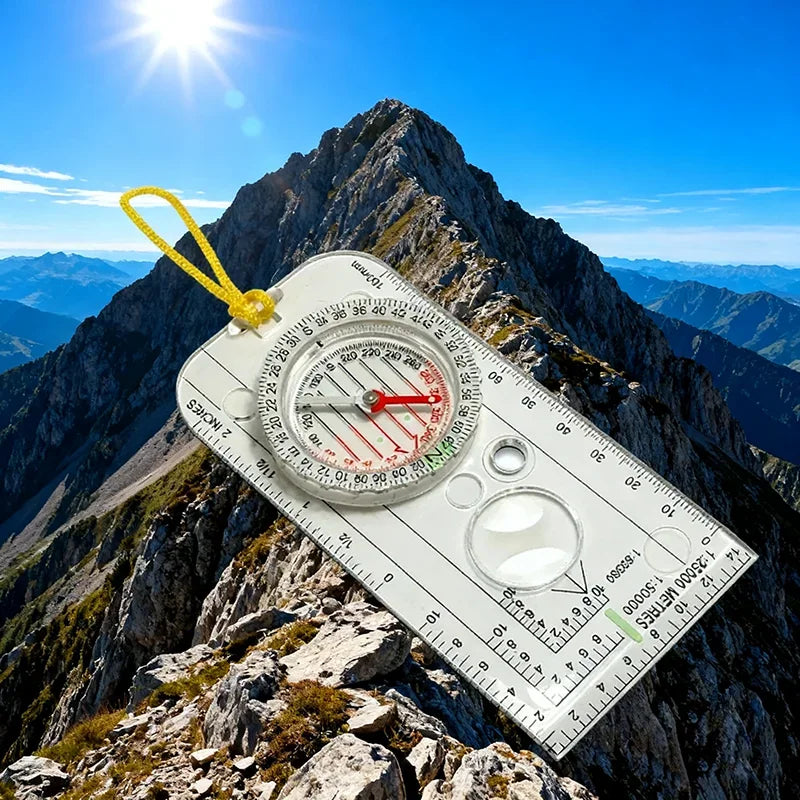 Compass Navigation Map Ruler | Hiking & Orienteering Tool