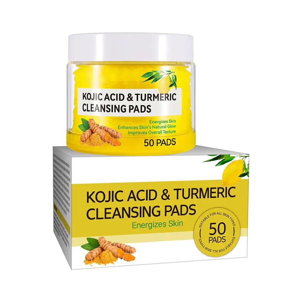 Kojic Acid & Turmeric Cleansing Pads – Brightening Facial Sponge