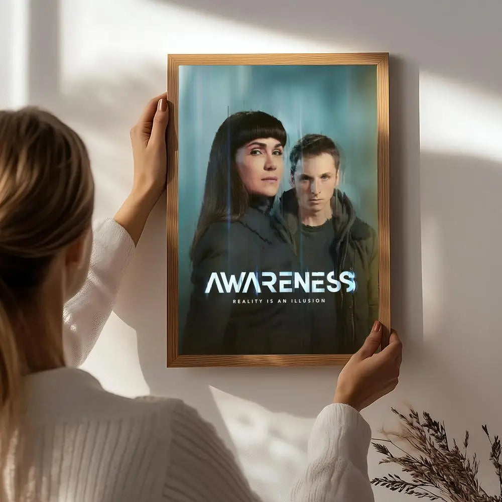 Movie A-Awareness Poster HD Self Adhesive Waterproof Wall Art Ideal for Home Office Dorm Bedroom Great Gift Peaceful Pleasures Health and Wellness White4 21X30cmNoframe