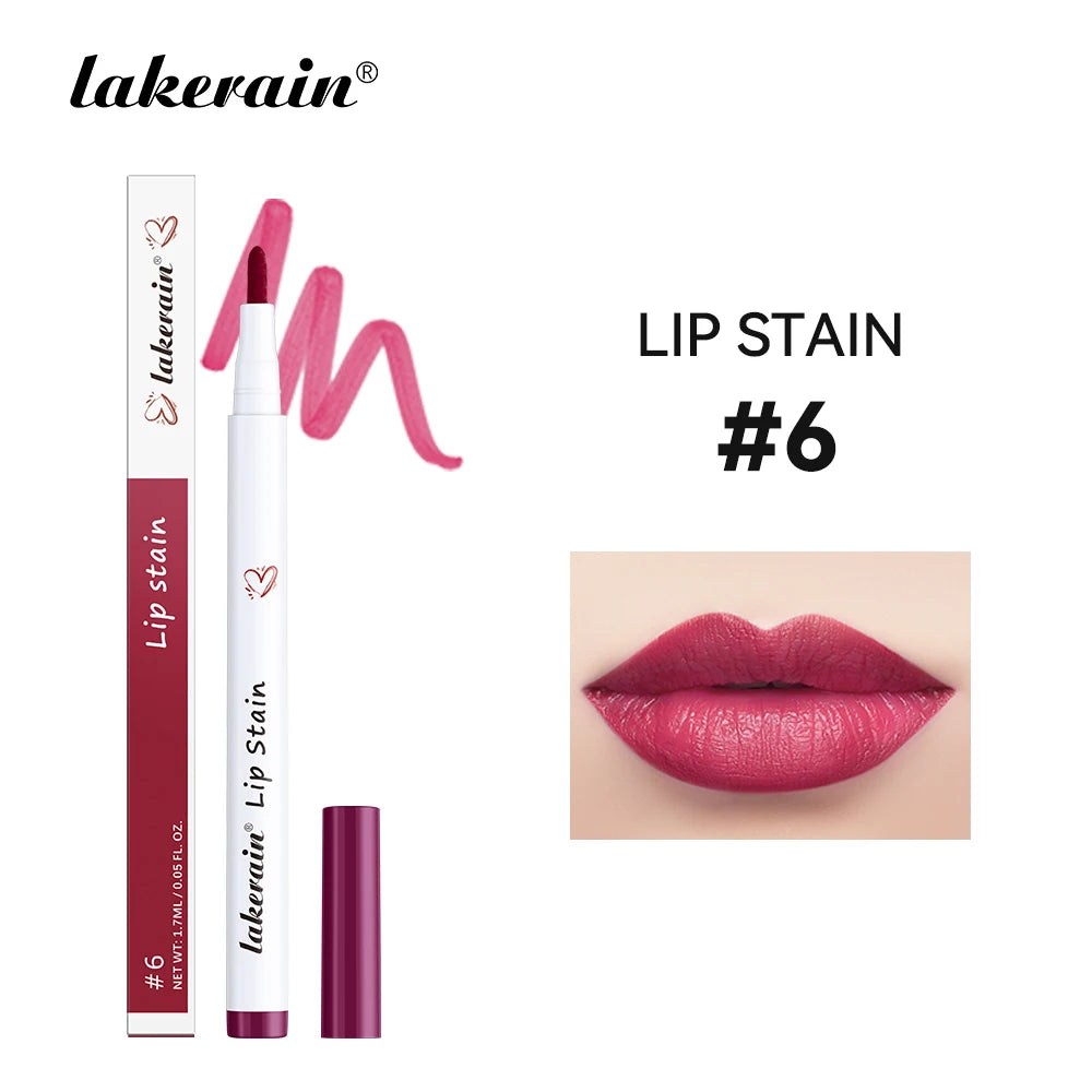 6Colors Lip Stain Pencil Liquid Lip Liner Waterproof Plumping Lip Tint Natural Matte Nude Brown Long Lasting Beauty Makeup Pen Peaceful Pleasures Health and Wellness 06