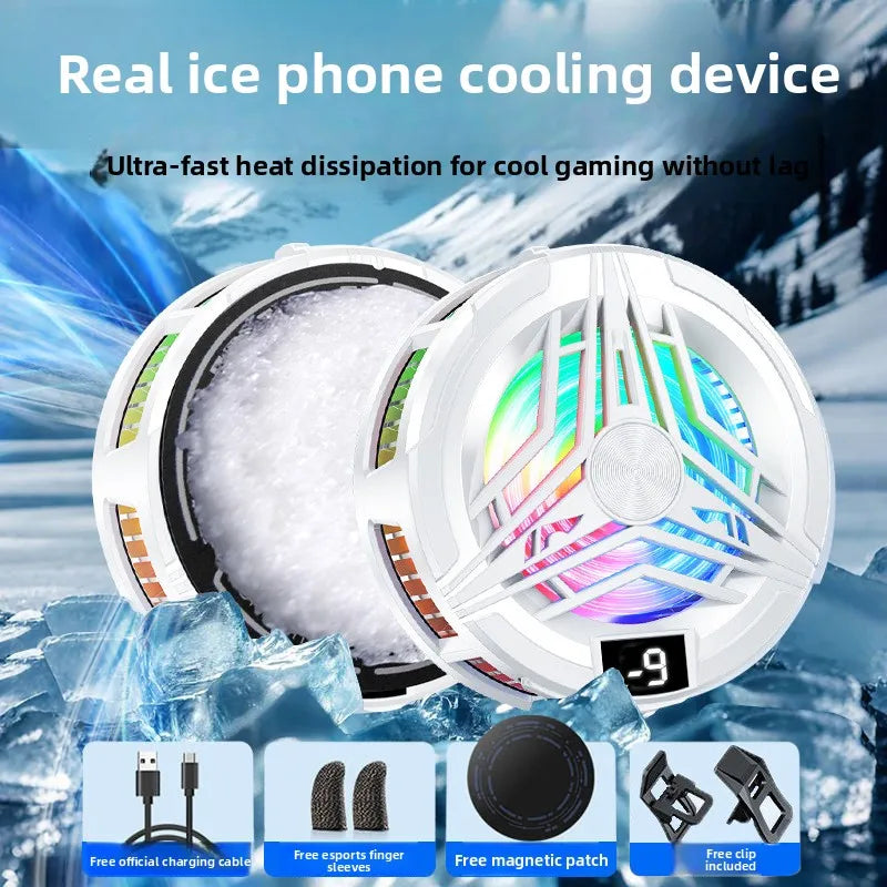 phone cooler gaming portable fan magnetic mobile cooler cell phone cooler radiator phone radiator fan to cool the mobile Peaceful Pleasures Health and Wellness White