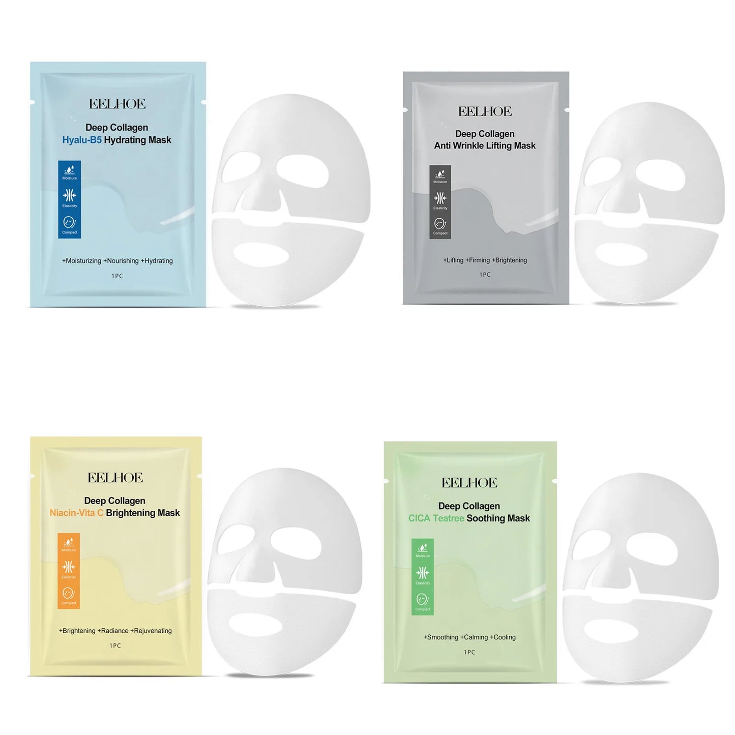 EELHOE Nicotinamide Face Mask – Collagen, Hyaluronic Acid Firming