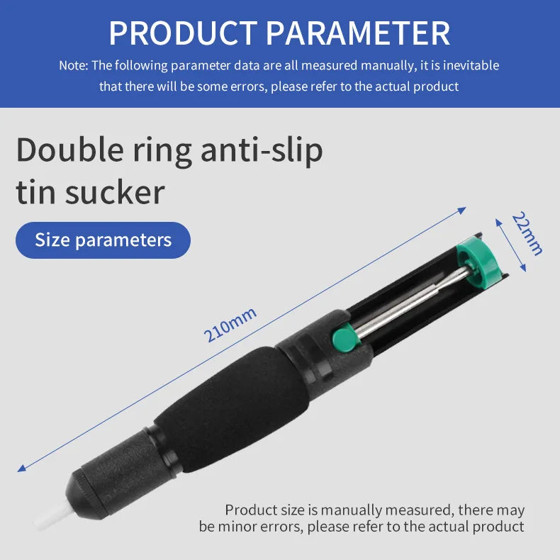 Dual-Ring Non-Slip Solder Sucker Desoldering Pump for PCB Peaceful Pleasures Health and Wellness