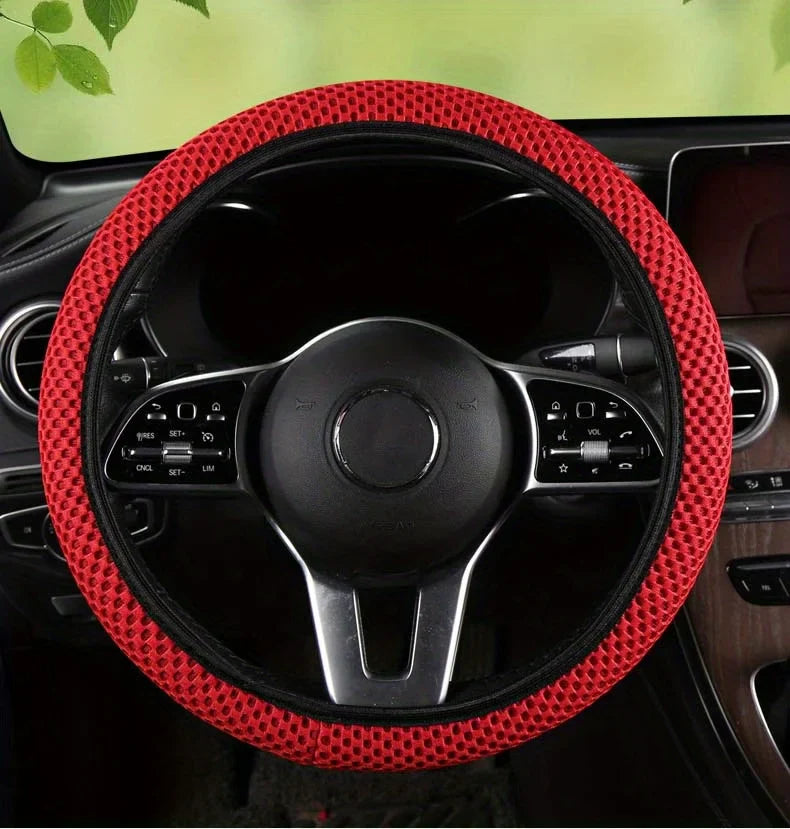 Universal Ice Silk Steering Wheel Cover – Breathable Non-Slip