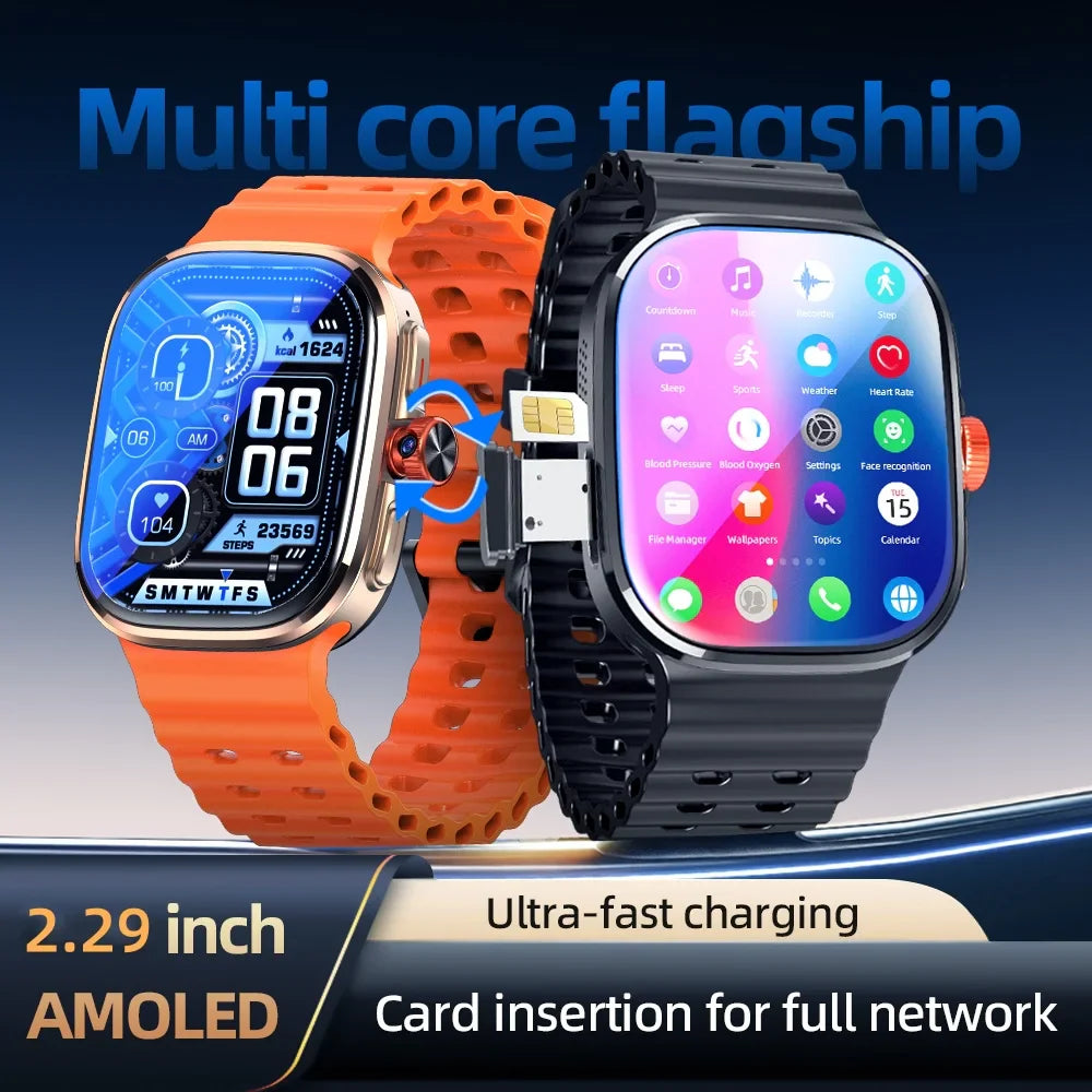 Zestbolt P2 2.29" AMOLED 4G Android 13 Smart Watch | 8MP Camera