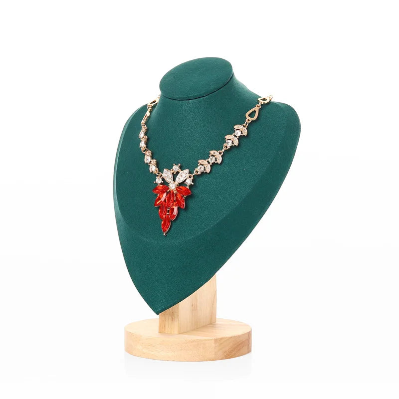 Model Bust Show Exhibitor Velvet Jewelry Display Necklace Pendants Mannequin Jewelry Stand Organizer 3 Colors Peaceful Pleasures Health and Wellness