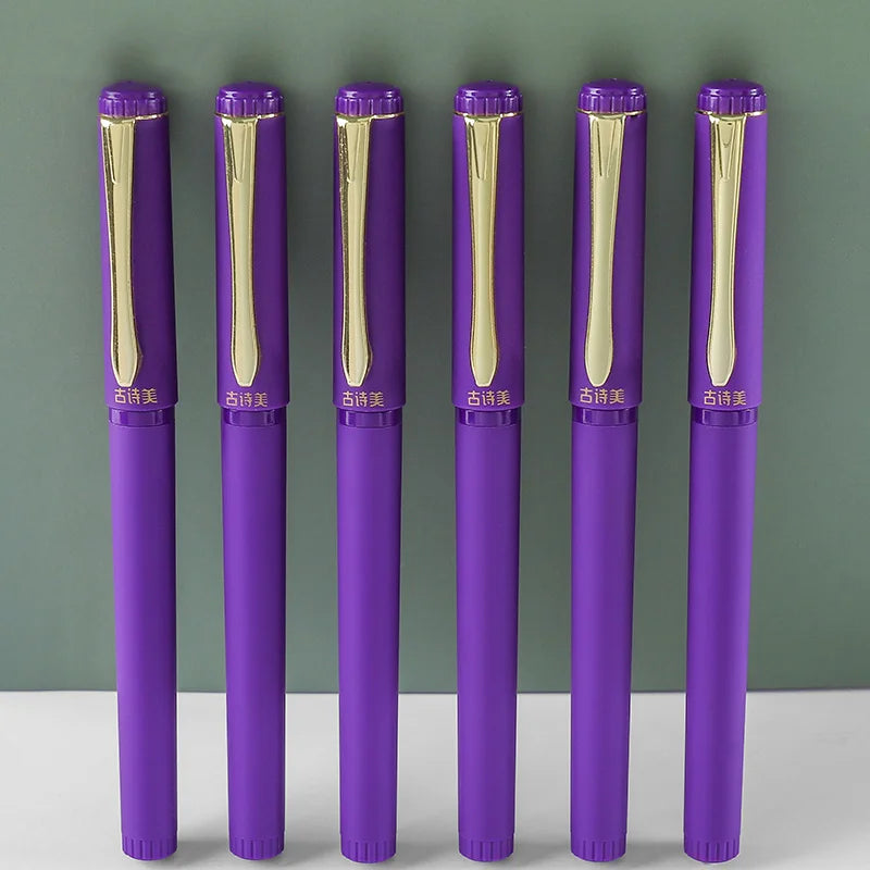 6-Pack Purple Gel Pens 0.7mm | Smooth Non-Erasable Ink