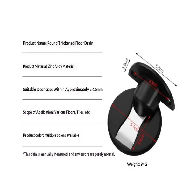 New 1 PC Punch Free Invisible Door Stop Strong Magnetic Bedroom Bathroom Anti Collision Mute Floor Selflocking Stopper Peaceful Pleasures Health and Wellness