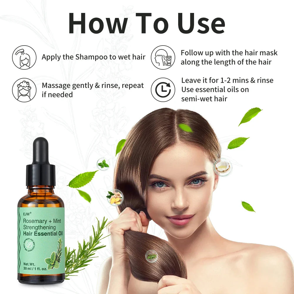 Rosemary & Mint Hair Oil – Dry, Damaged & Frizzy Hair