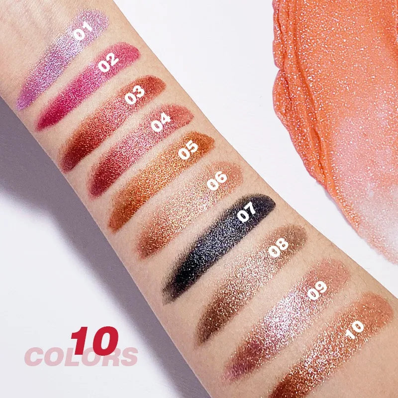 Pearl Diamond Metallic Lipstick – 10 Colors, Waterproof & Moisturising