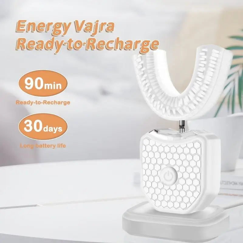 Teeth whitening lamp, U-shaped ultrasonic wireless electric toothbrush, 360° lazy adult silicone toothbrush set Peaceful Pleasures Health and Wellness