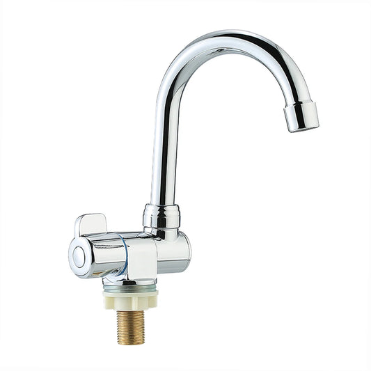 Rotating RV Faucet | Brass Chrome Deck/Wall Mount Camper Tap