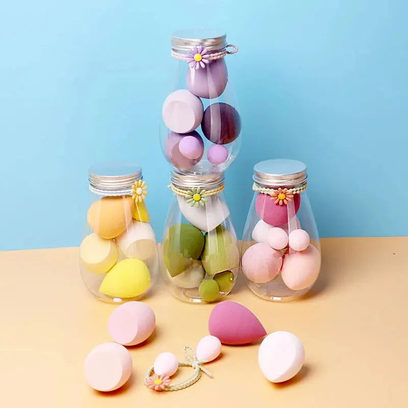 Makeup Egg Dry Wet Dual Use Water Droplets Diagonal Cut Makeup Egg Independent Packaging No Powder Makeup Egg Powder Puff Peaceful Pleasures Health and Wellness