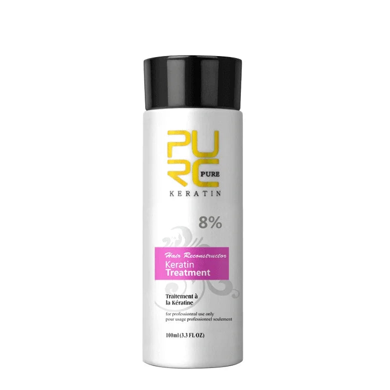 PURC Keratin Treatment Shampoo Conditioner Hair Straightening Products Smoothing Repairing Hair Mask Curly Hair Straighten Care Peaceful Pleasures Health and Wellness 8 Percent