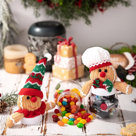 Christmas Candy Jar Biscuit Man Design – Holiday Treat Storage Holiday Candy Jar Oasis Select