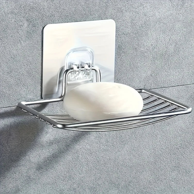 Stainless Steel Soap Dish Holder | Wall Mounted, Drainage Holes