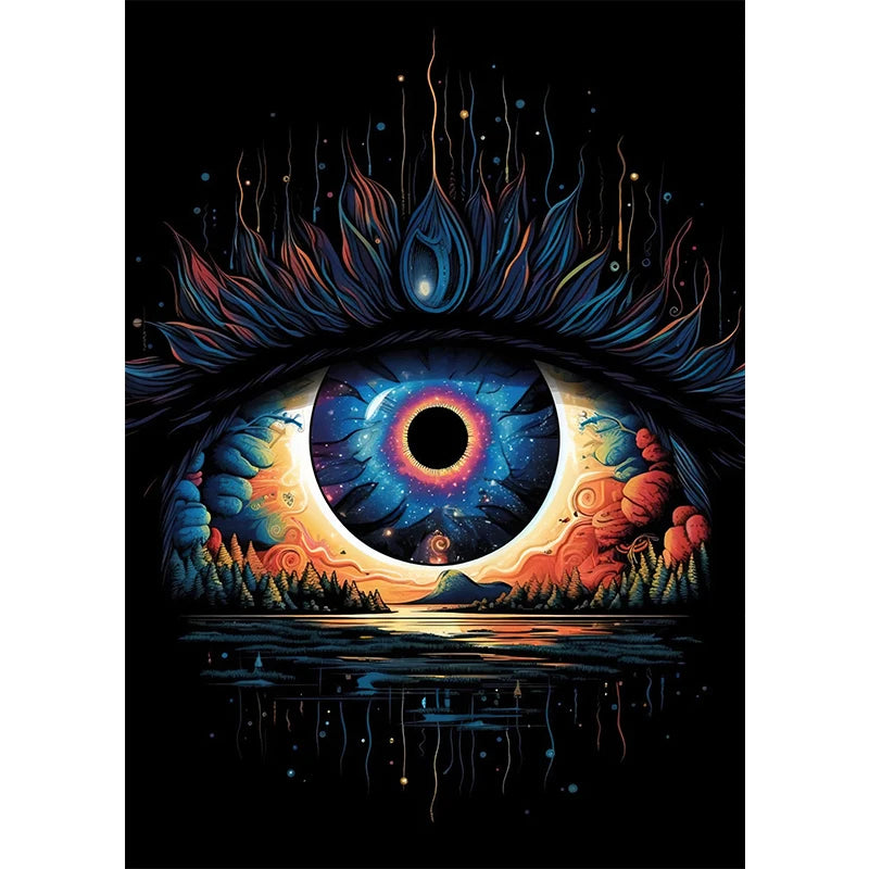 Abstract Eye Canvas Wall Art HD Print – Home & Office Decor Canvas Wall Art Peaceful Pleasures Health and Wellness SKU-8 50X70cm no frame