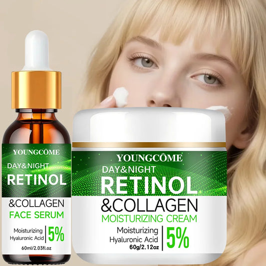 YOUNGCOME Retinol Day Night Moisturizer Cream - Hyaluronic Acid Hydration for Daily Skin Care | Face Moisturizing Lotion Peaceful Pleasures Health and Wellness