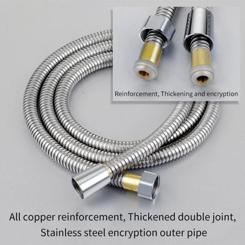 304 Stainless Steel Flexible Shower Hose | 1.5m & 2m