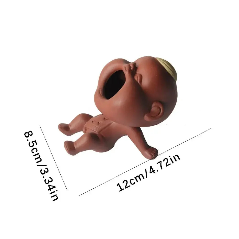 Creative Purple Clay Urinating Boy Tea Pet Fun Peeing Doll Multifunctional Home Tea Tray Kung Fu Tea Set Unique Gift Decor Peaceful Pleasures Health and Wellness