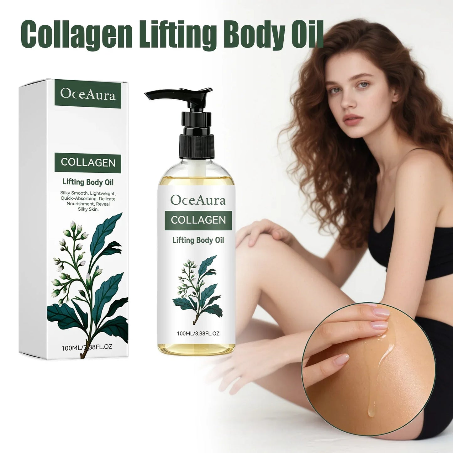 OceAura Collagen Lifting Body Oil – Firming & Hydrating 100ml