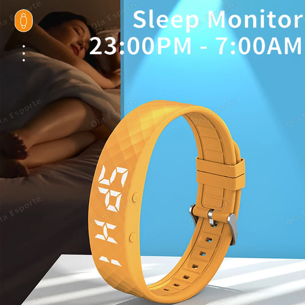 HW12 Vibrating Alarm Clock Smart Bracelet – Silent Wake-Up