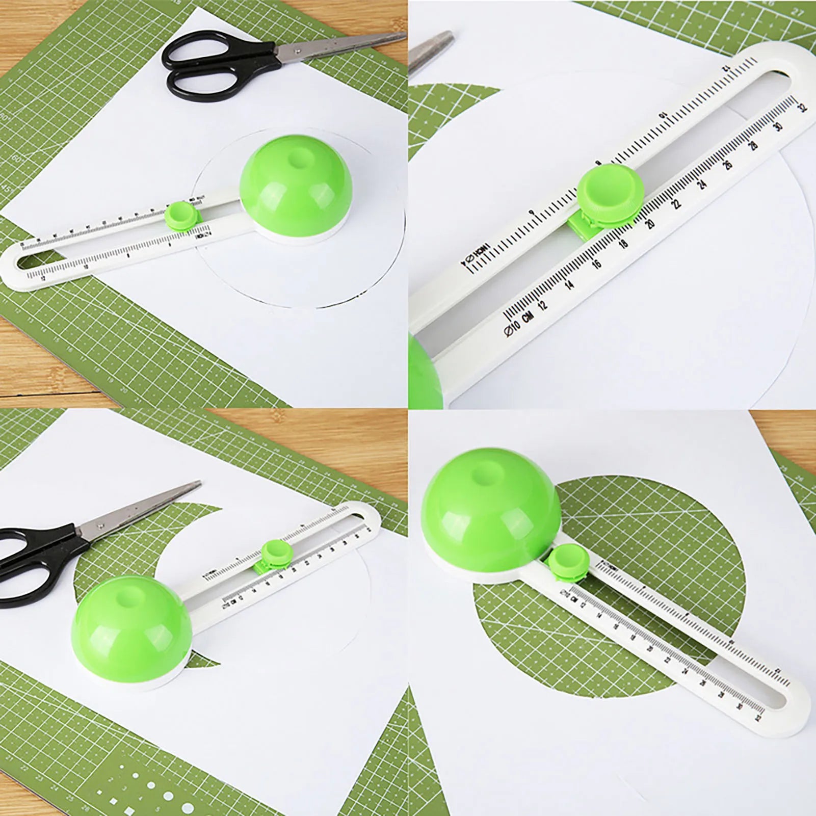 Portable Circle Paper Cutter Multifunctional Scrapbooking DIY 360 Rotary Craft Cutting Tools for Home Study Offices Peaceful Pleasures Health and Wellness