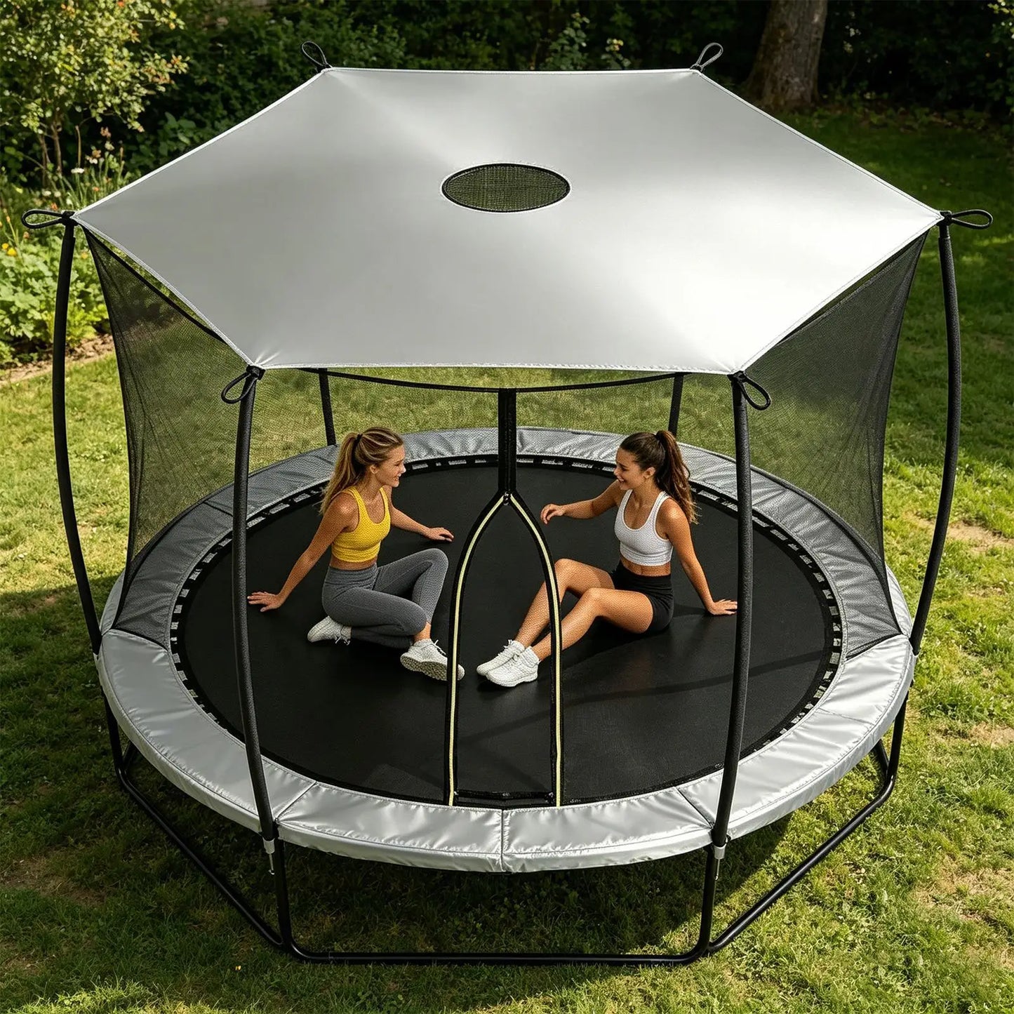 Waterproof Trampoline Sun Shade Heavy Duty UV Protection Tarp Outdoor Cover for Backyard Garden Patio Yard, Sunblock Cloth Peaceful Pleasures Health and Wellness