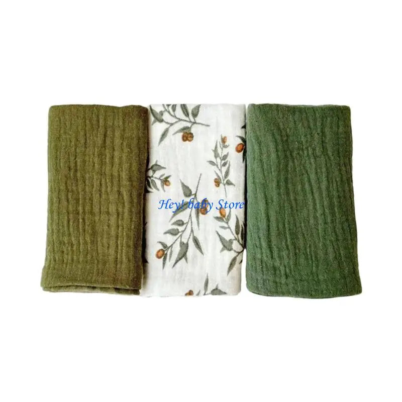 Baby Washcloths 3-Pack | Soft Cotton Burp Cloths for Newborns