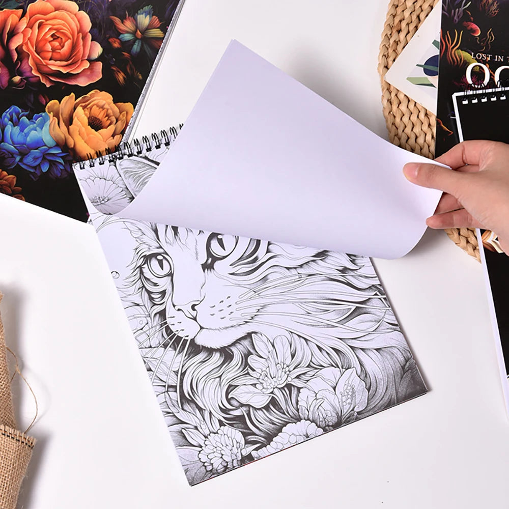 Unstress DIY Creative Coloring Notebook Puzzle Drawing Adult Relaxing