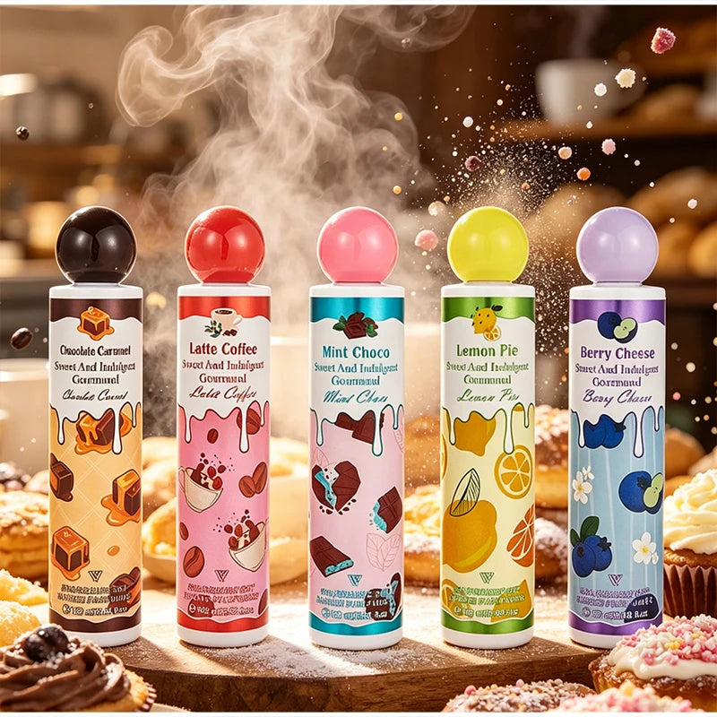 Gourmet Body Mist 168ml Sweet Berry Cheese Mint Chocolate Scents Long-lasting Fragrance Spray Refreshing Women Daily Use Perfume Peaceful Pleasures Health and Wellness