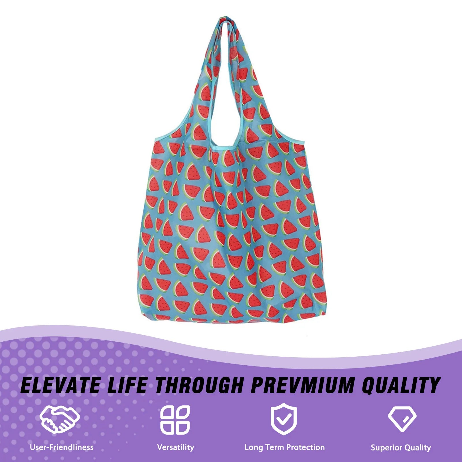 Foldable Reusable Shopping Bags Strong Load-bearing Capacity Eco-friendly Bags for Grocery Store Supermarket Peaceful Pleasures Health and Wellness