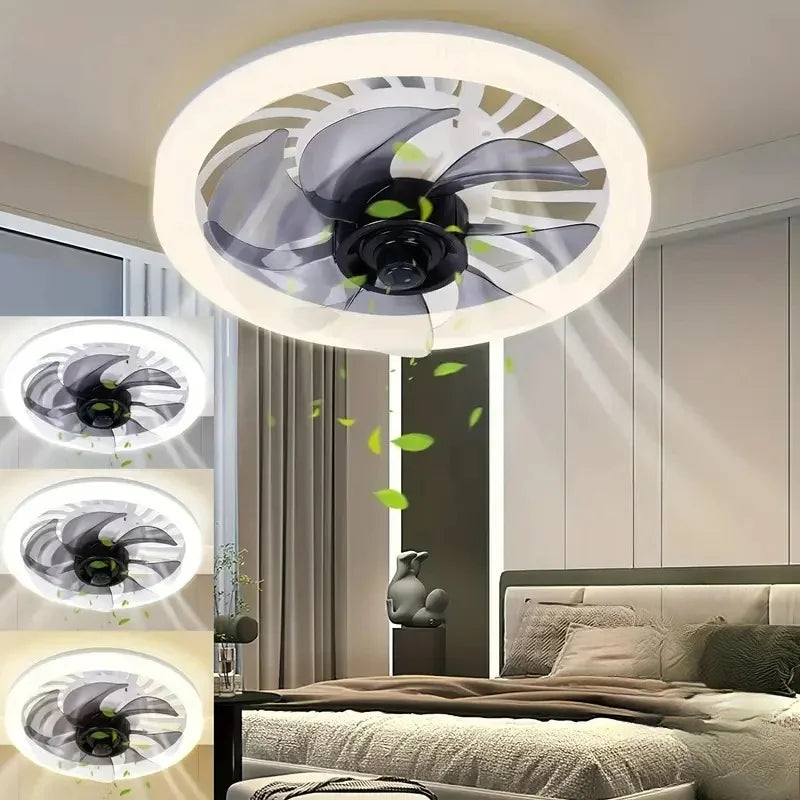 Modern LED Ceiling Fan with Remote Dimming | Bedroom &amp; Office