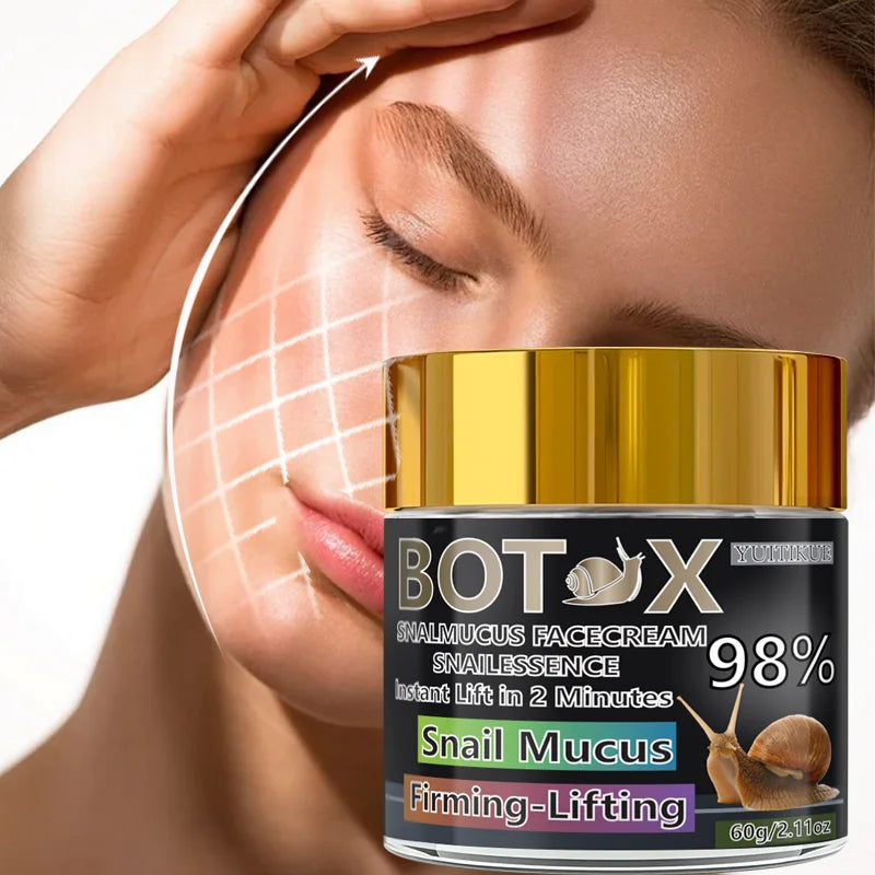 YUITIKUE Botax Snail Mucus Face Cream 60g, 98% Essence for Instant Firming & Lifting in Just 2 Minutes Peaceful Pleasures Health and Wellness