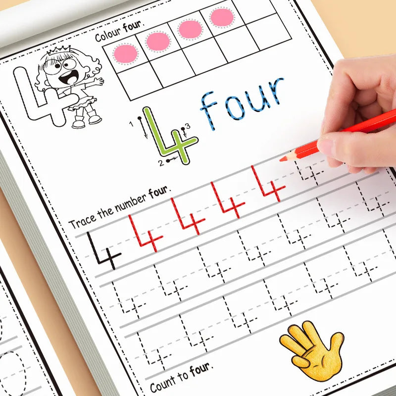 Practice Book Numbers 0-30 Drawing Pen Control Calligraphy Home