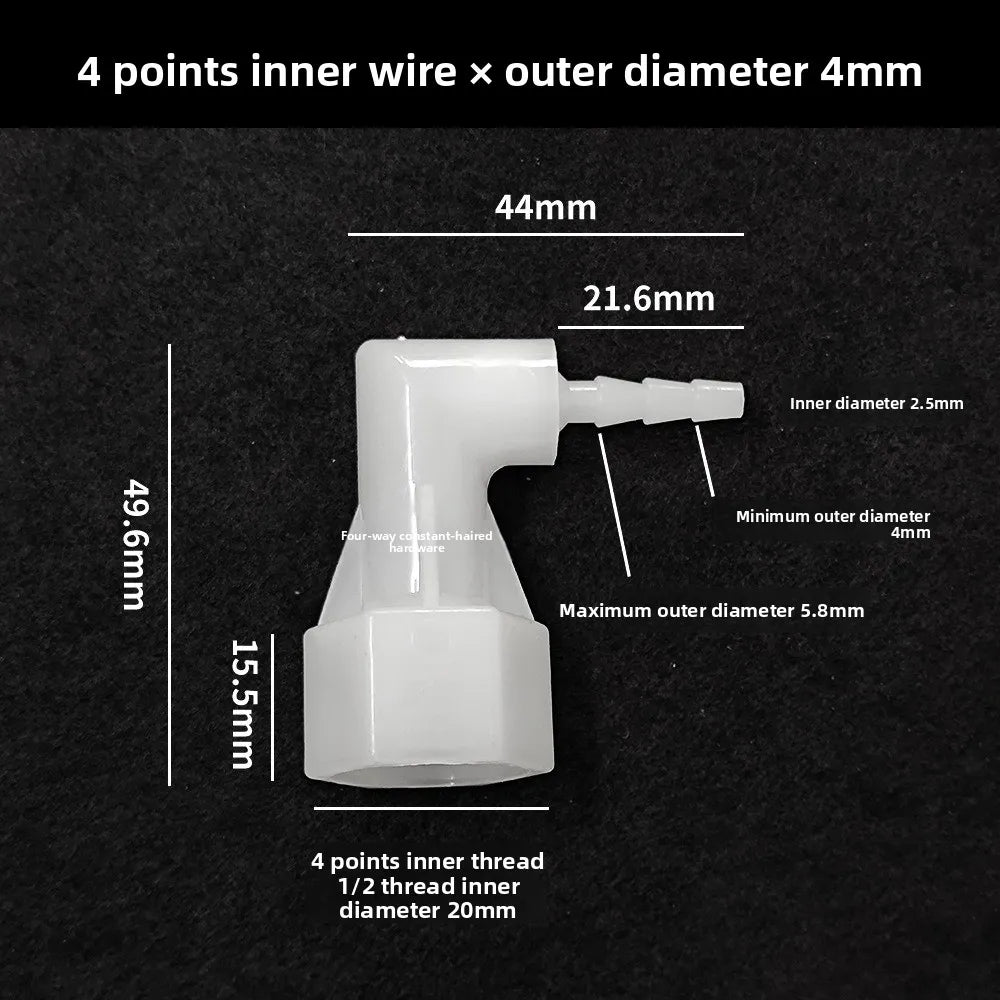 PP Elbow Hose Connectors 4–20mm | Aquarium & Garden Fittings