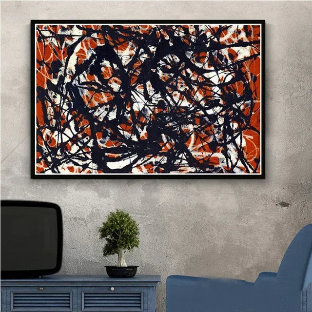 Jackson Pollock Abstract Canvas Wall Art Print | Home Decor Canvas Wall Art Peaceful Pleasures Health and Wellness